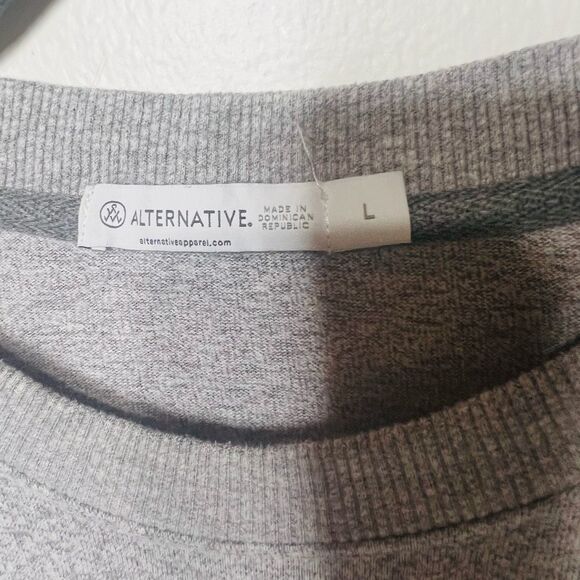 Alternative Apparel Gray Heathered Longsleeve top Sz L - Picture 3 of 7